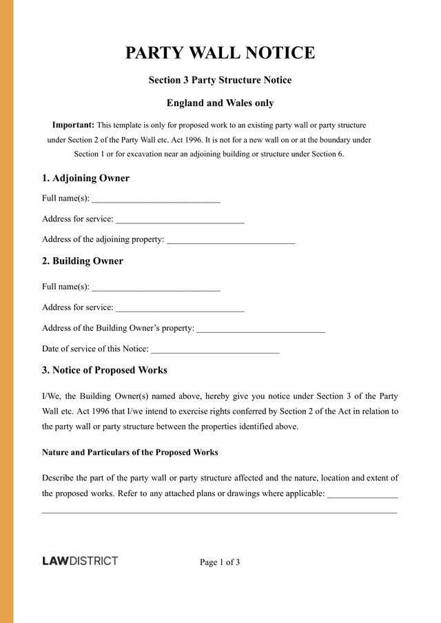 uk-party-wall-notice-template-sample